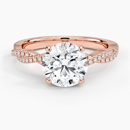 Petite Luxe Twisted Vine Diamond Ring (1/4 ct. tw.) - Round Center Stone