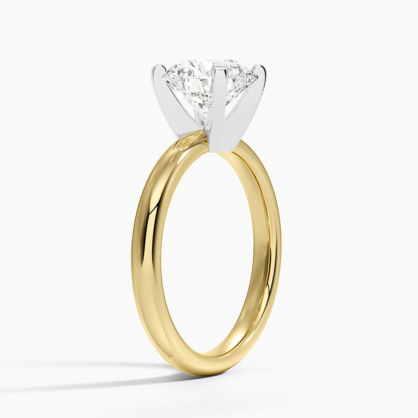Comfort Fit 2.5mm Ring - Round Cut Center Stone