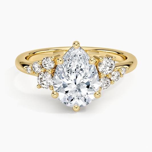 Corinne Diamond Ring (1/3 ct. tw.) - Pear Center Stone