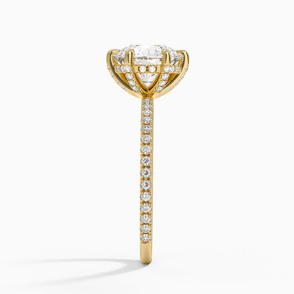 Viviana Three-Quarter Coverage Six-Prong Diamond Ring (1/3 ct. tw.) - Round Center Stone