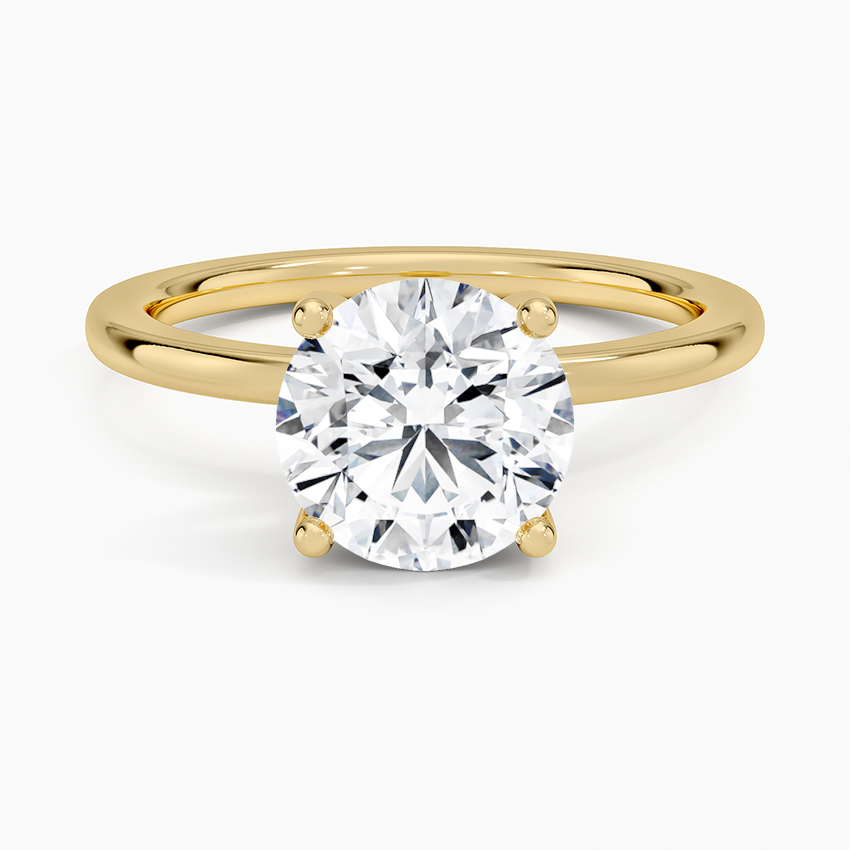 Sydney Perfect Fit Hidden Halo Diamond Ring - Round Cut Center Stone