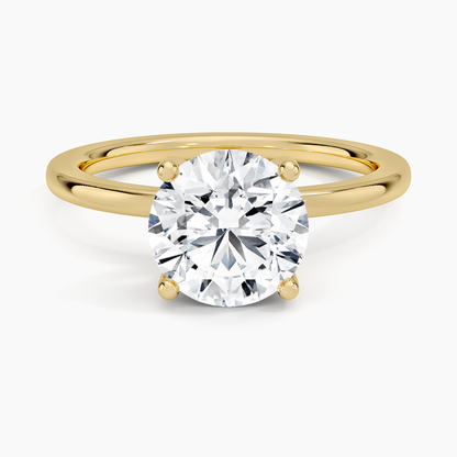 Sydney Perfect Fit Hidden Halo Diamond Ring - Round Cut Center Stone