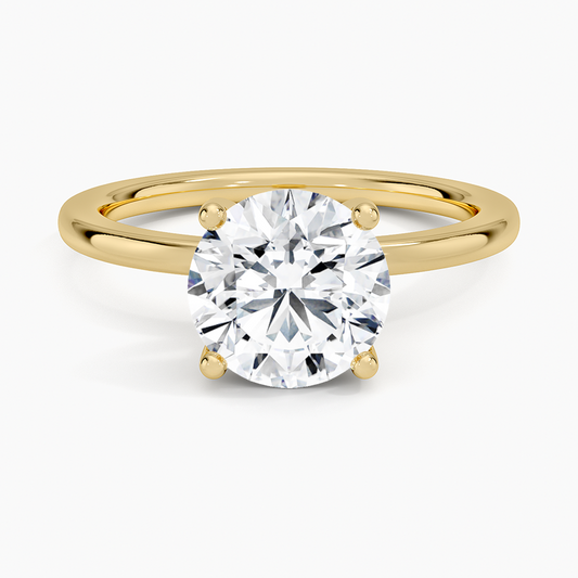 Sydney Perfect Fit Hidden Halo Diamond Ring - Round Cut Center Stone