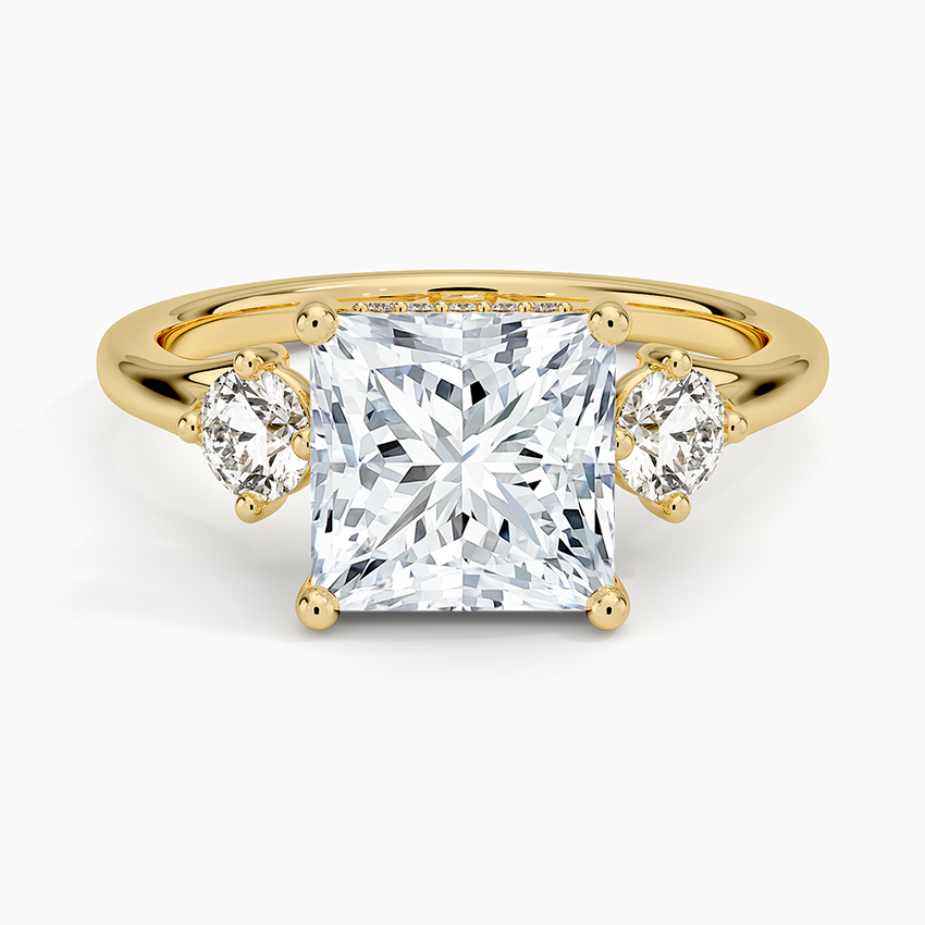 Luxe Floating Three Stone Diamond Ring (1/3 ct. tw.) - Princess Cut Center Stone