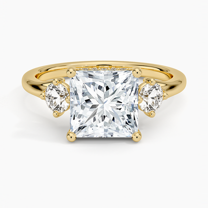 Luxe Floating Three Stone Diamond Ring (1/3 ct. tw.) - Princess Cut Center Stone