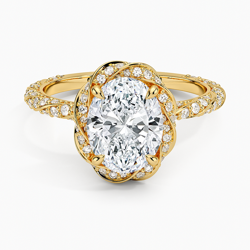 Nova Halo Diamond Ring (1/2 ct. tw.) - Oval Cut Center Stone