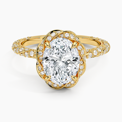 Nova Halo Diamond Ring (1/2 ct. tw.) - Oval Cut Center Stone