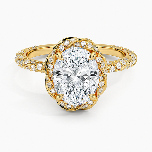 Nova Halo Diamond Ring (1/2 ct. tw.) - Oval Cut Center Stone