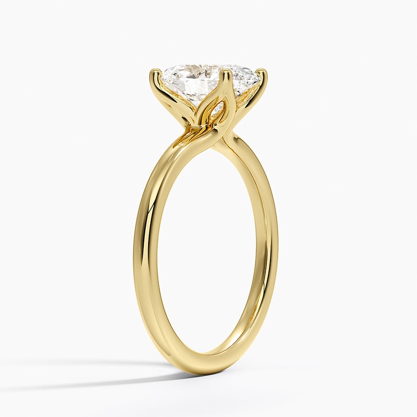 Fleur Solitaire Ring - Oval Center Stone