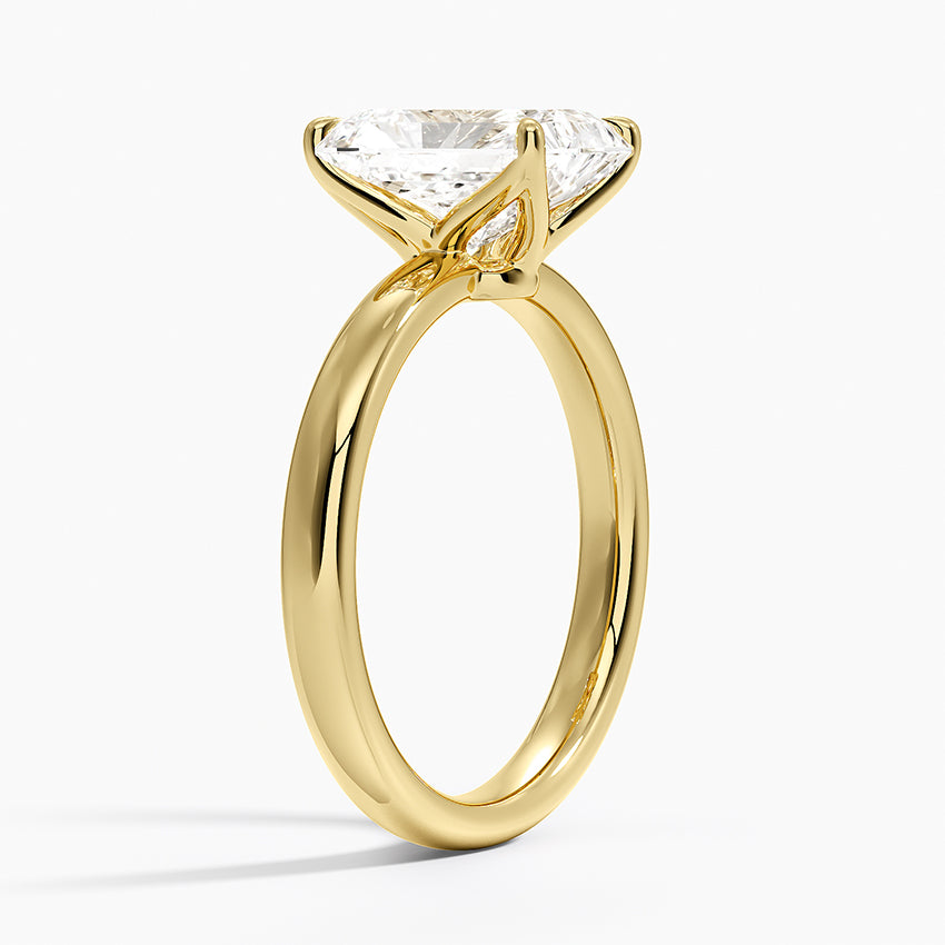 Elodie 2.5mm Solitaire Ring - Radiant Cut Center Stone