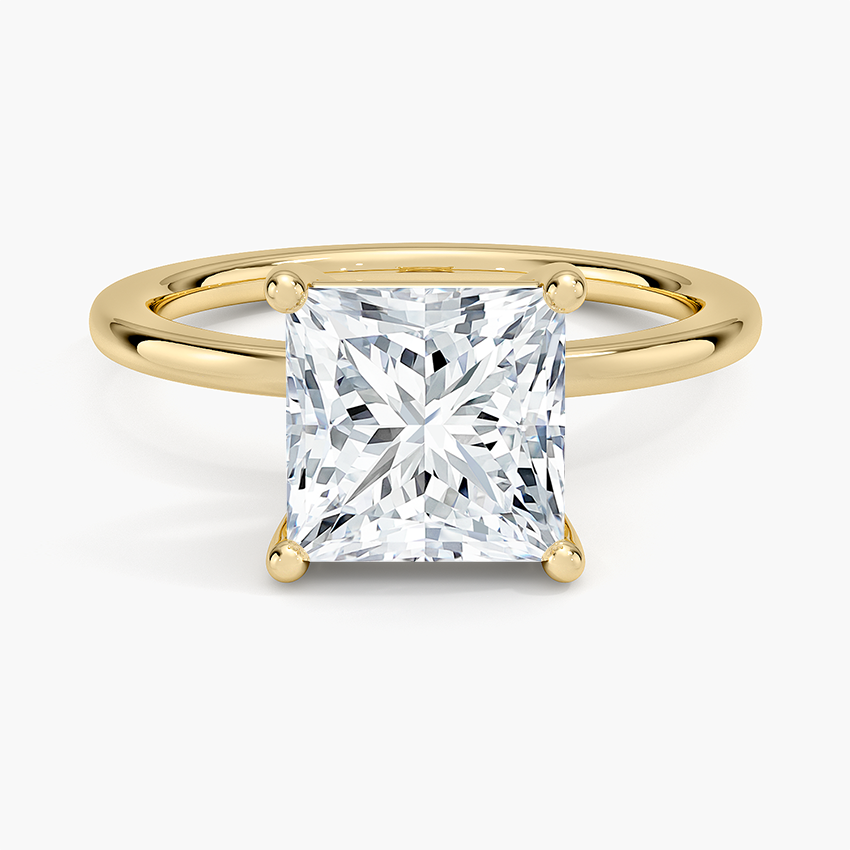 Perfect Fit 1.4mm Solitaire Ring - Princess Cut Center Stone