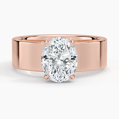 Peyton 6mm Solitaire Ring - Oval Center Stone