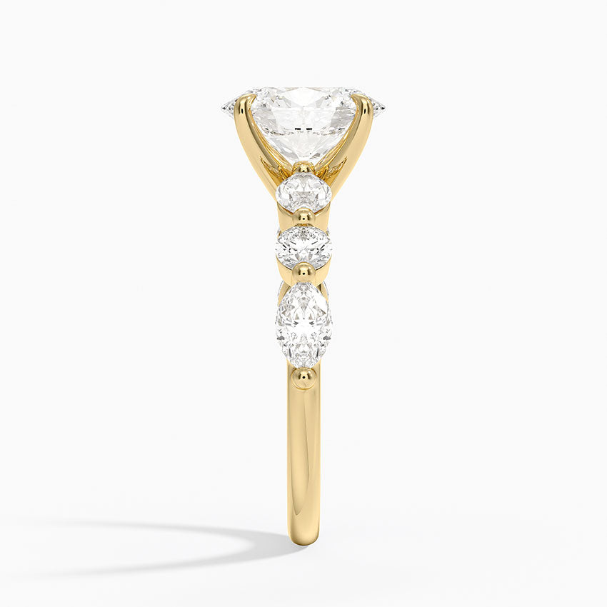 Grand Versailles Diamond Ring - Oval Cut Center Stone