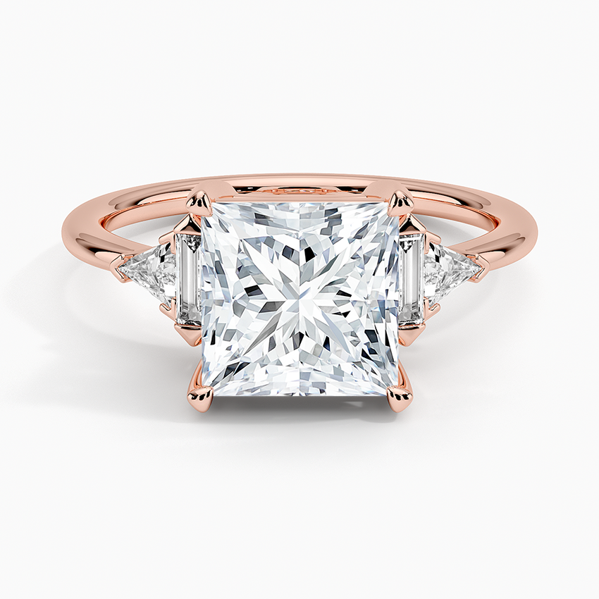 Edie Art Deco Diamond Ring (1/4 ct. tw.) - Princess Cut Center Stone