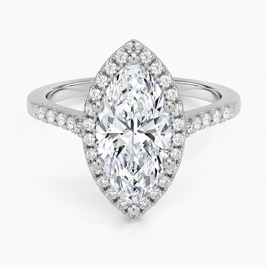 Odessa Halo Diamond Ring (1/5 ct. tw.) - Marquise Center Stone