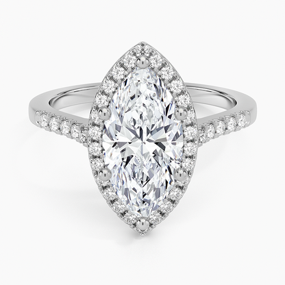 Odessa Halo Diamond Ring (1/5 ct. tw.) - Marquise Center Stone