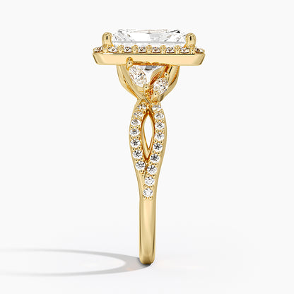 Luxe Willow Halo Diamond Ring (2/5 ct. tw.) - Radiant Cut Center Stone