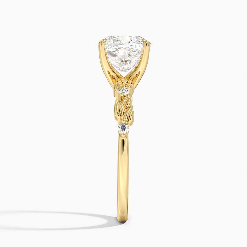 Briar Diamond Ring - Cushion Cut Center Stone