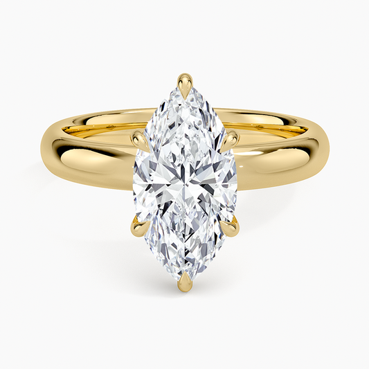 Audrey Perfect Fit 3mm Solitaire Ring - Marquise Center Stone
