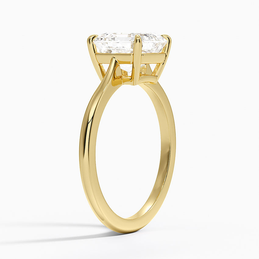 Elle Solitaire Ring - Asscher Cut Center Stone