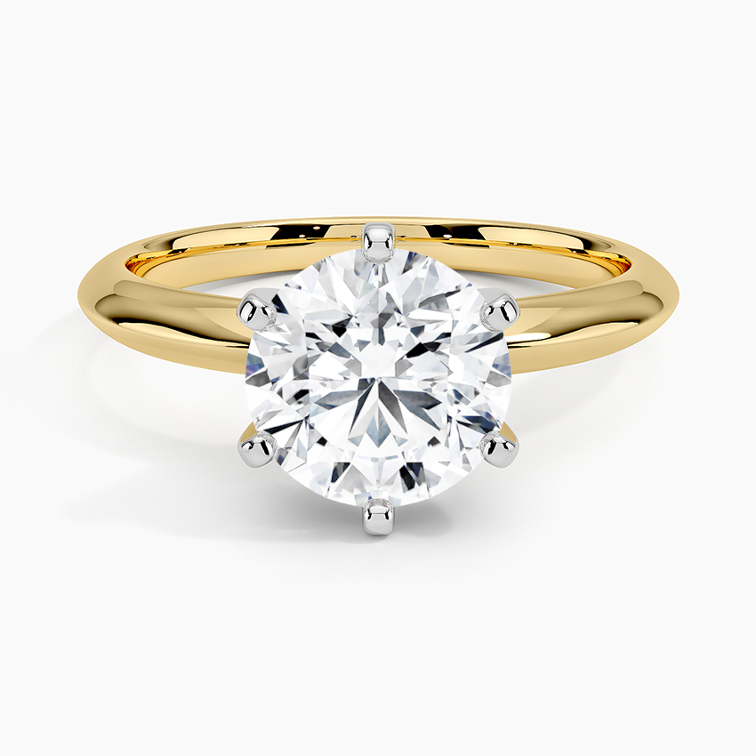 Classic Six-Prong Solitaire Ring - Round Center Stone