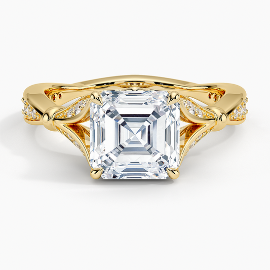 Zinnia Diamond Ring (1/3 ct. tw.) - Asscher Cut Center Stone