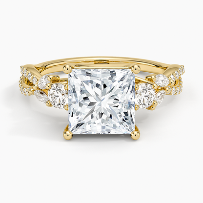 Luxe Willow Three Stone Diamond Ring (1/2 ct. tw.) - Princess Cut Center Stone