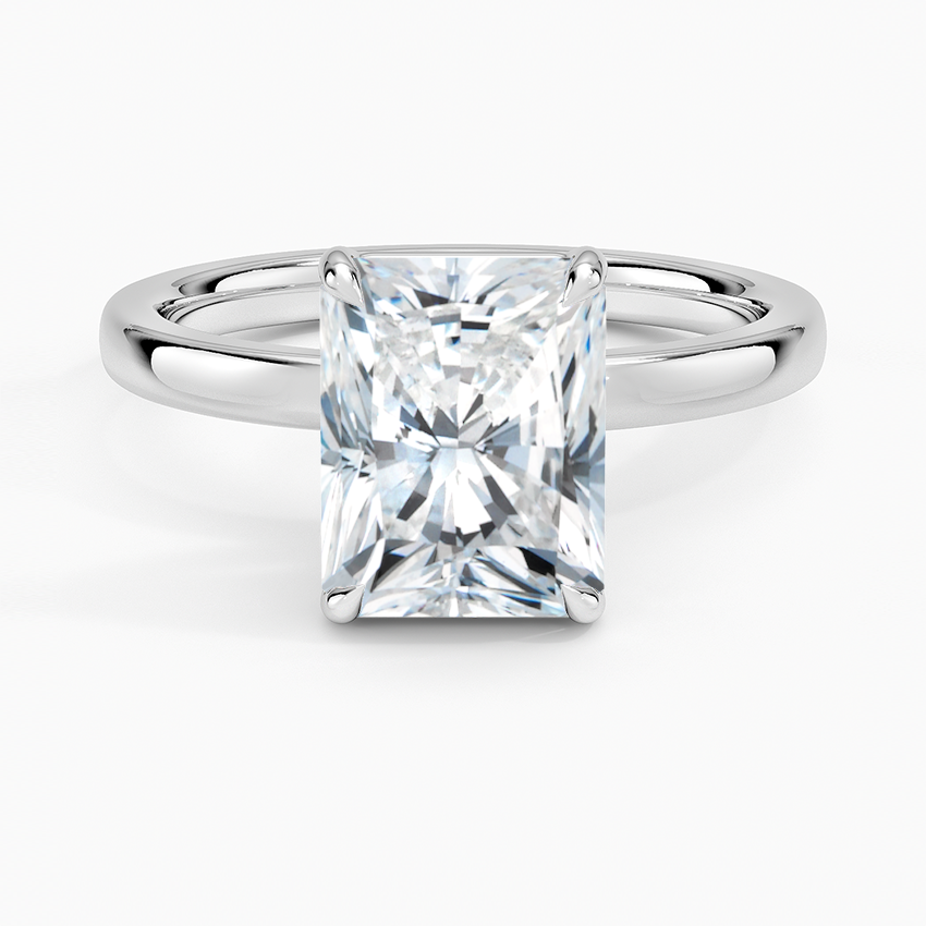 Fairmined Perfect Fit Solitaire 2mm Ring - Radiant Cut Center Stone
