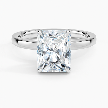 Fairmined Perfect Fit Solitaire 2mm Ring - Radiant Cut Center Stone