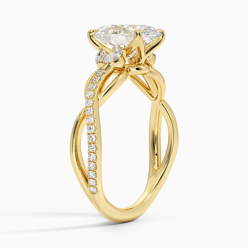 Garland Diamond Ring - Oval Cut Center Stone