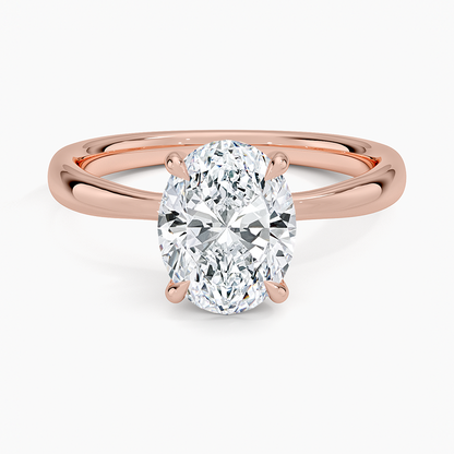Freesia 2.7mm Solitaire Ring - Oval Center Stone