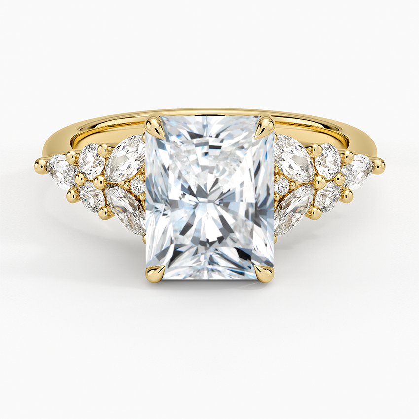 Nadia Taper Diamond Ring - Radiant Cut Center Stone