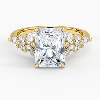 Nadia Taper Diamond Ring - Radiant Cut Center Stone