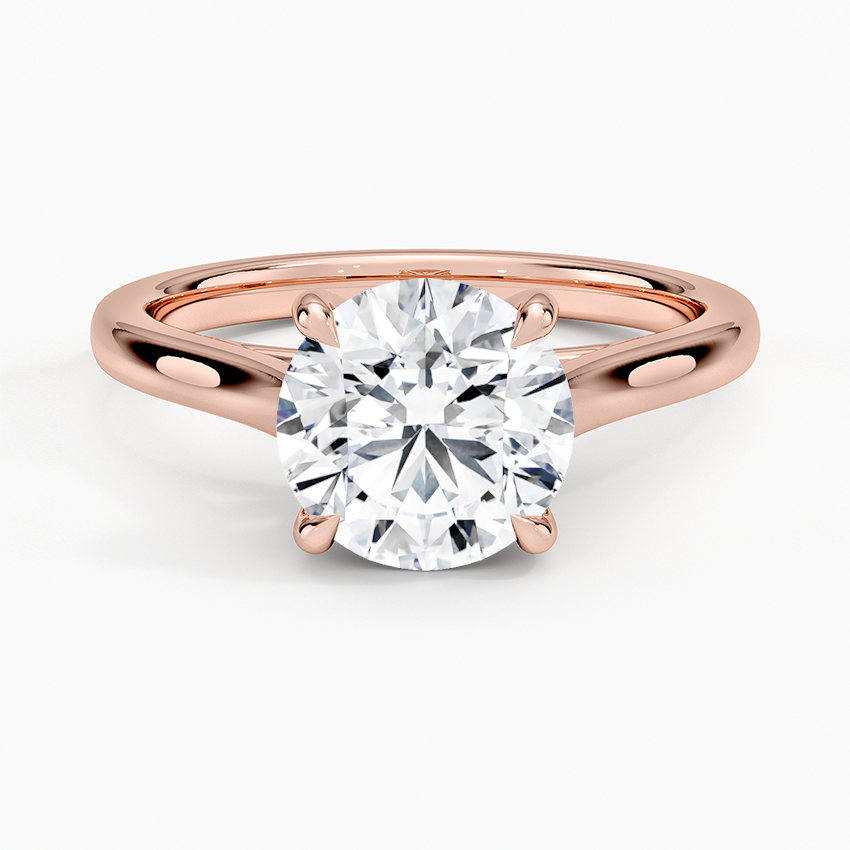 2mm Provence Solitaire Ring - Round Center Stone