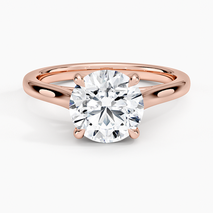 2mm Provence Solitaire Ring - Round Center Stone