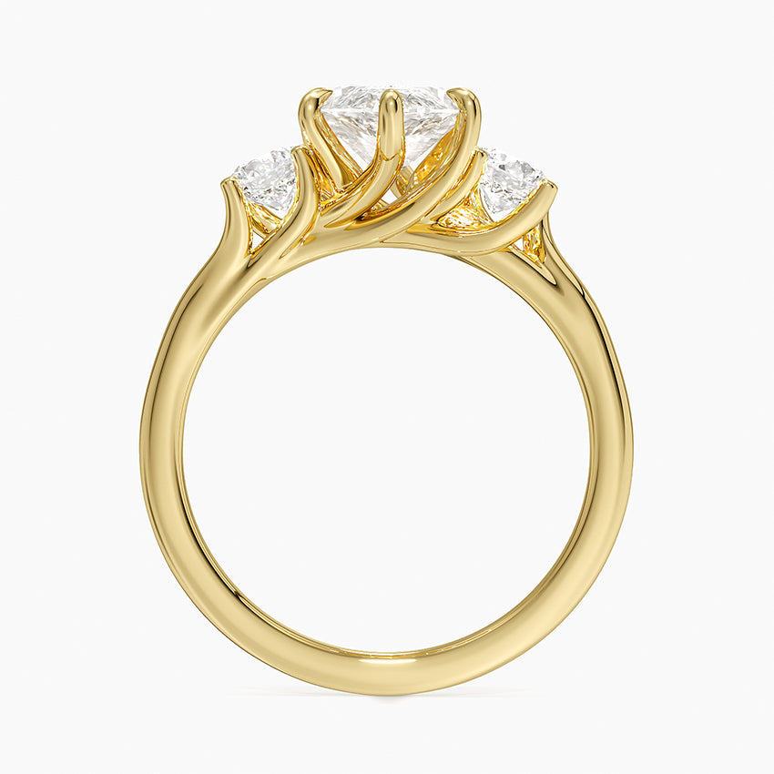 Luxe Delilah Three Stone Diamond Ring - Marquise Center Stone