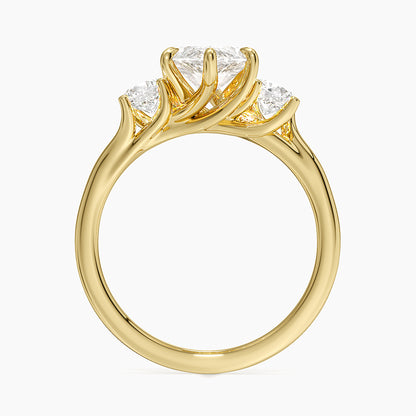Luxe Delilah Three Stone Diamond Ring - Marquise Center Stone
