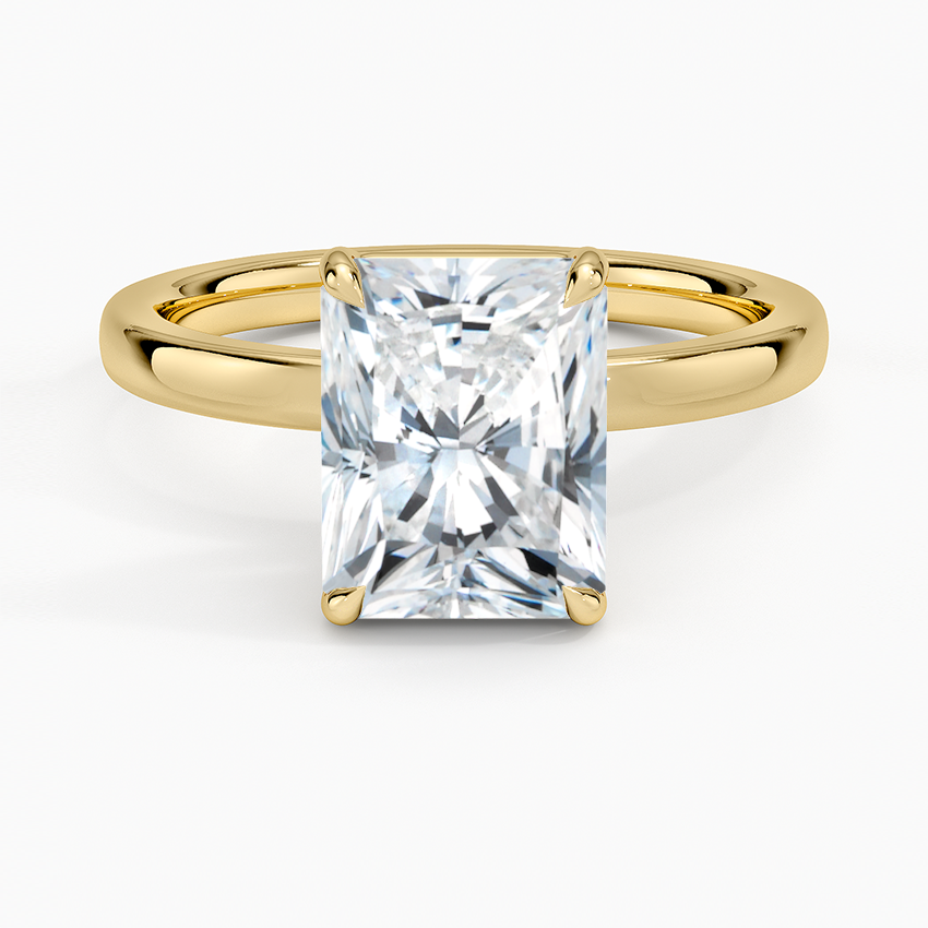 Fairmined Perfect Fit Solitaire 2mm Ring - Radiant Cut Center Stone