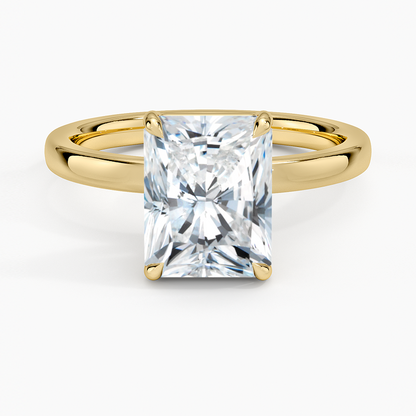 Fairmined Perfect Fit Solitaire 2mm Ring - Radiant Cut Center Stone