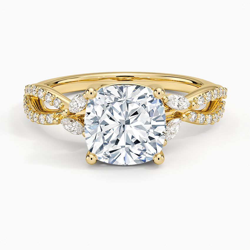 Luxe Willow Diamond Ring (1/4 ct. tw.) - Cushion Cut Center Stone