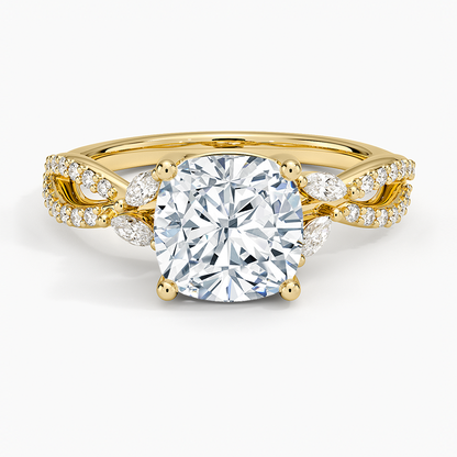 Luxe Willow Diamond Ring (1/4 ct. tw.) - Cushion Cut Center Stone