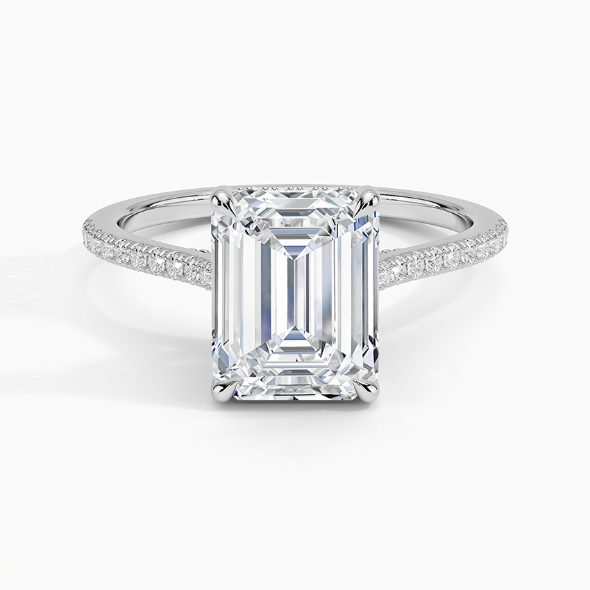 Luxe Dawn Diamond Ring - Emerald Cut Center Stone