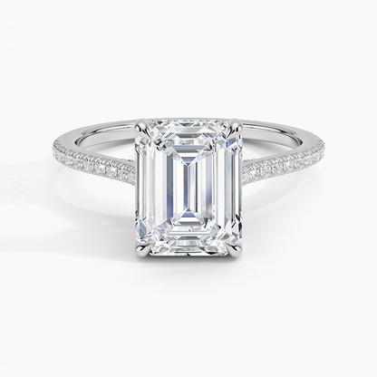 Luxe Dawn Diamond Ring - Emerald Cut Center Stone