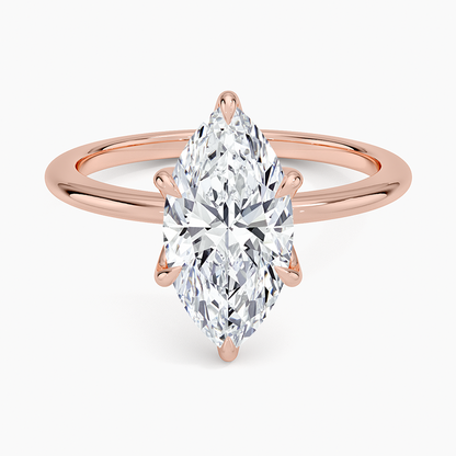 Petite Esme 1.5mm Ring - Marquise Center Stone