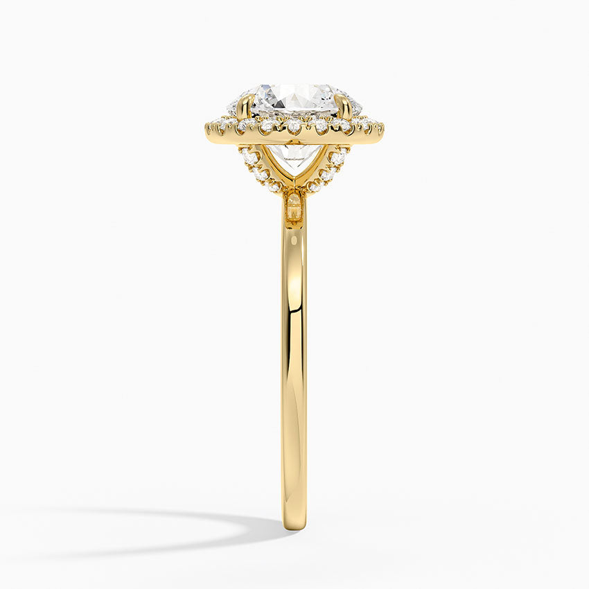 Vienna Halo Diamond Ring - Round Cut Center Stone