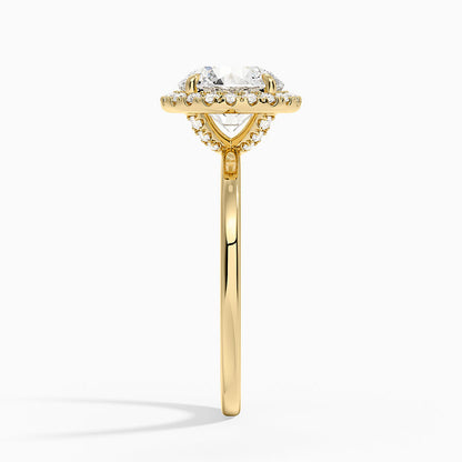 Vienna Halo Diamond Ring - Round Cut Center Stone
