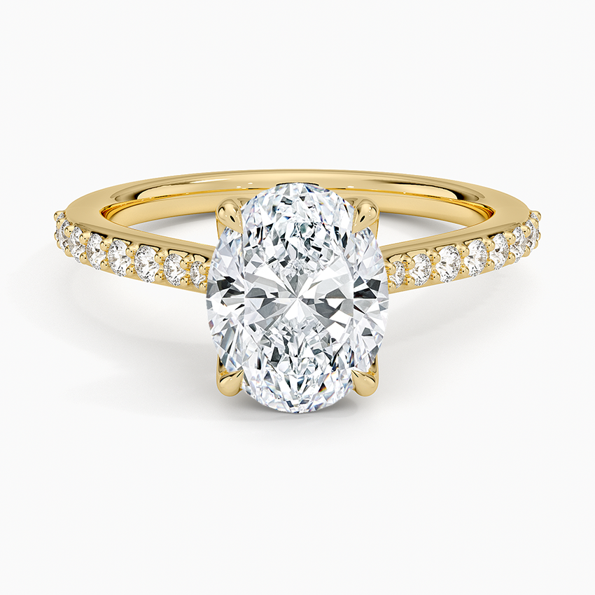 Elodie Cathedral Diamond Ring - Oval Center Stone