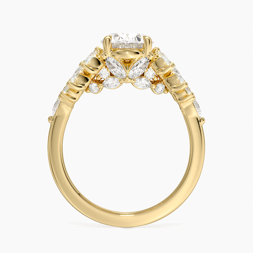 Grand Nadia Diamond Ring - Oval Center Stone