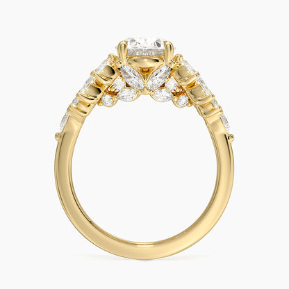 Grand Nadia Diamond Ring - Oval Center Stone