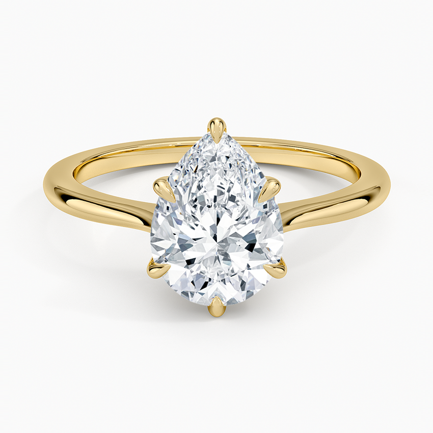 Elle Solitaire Ring - Pear Center Stone